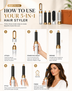 5 in 1 Hair Dryer Brush and Styler Kit Professional
