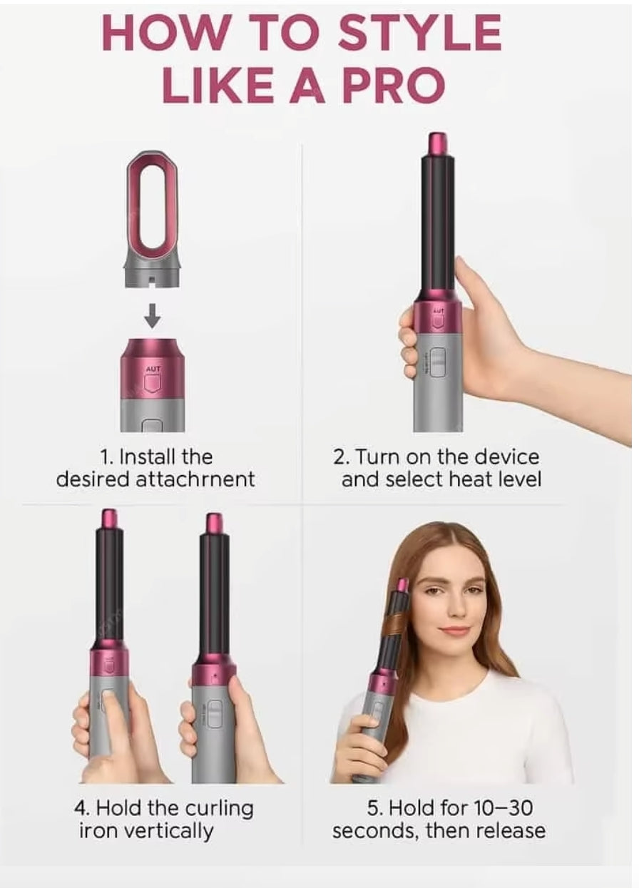 5 in 1 Hair Dryer Brush and Styler Kit Professional